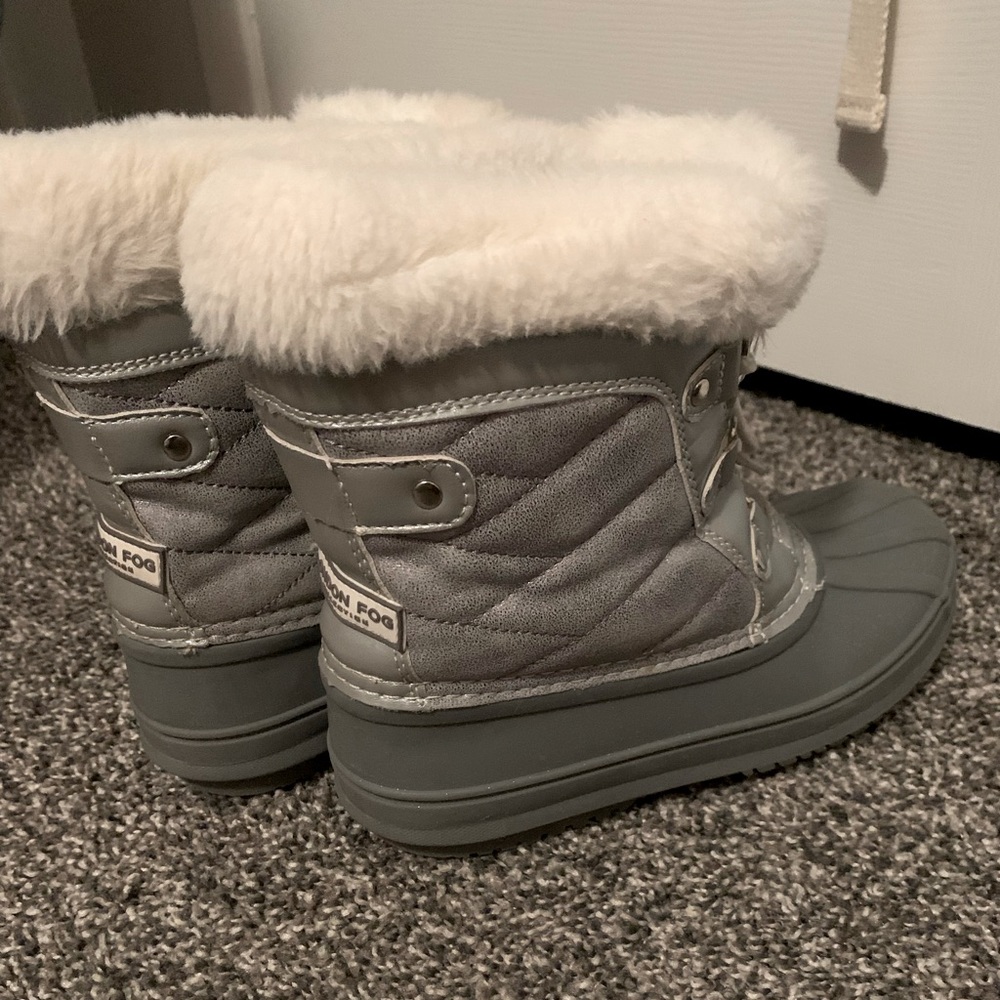 London Fog kids boots silver/grey